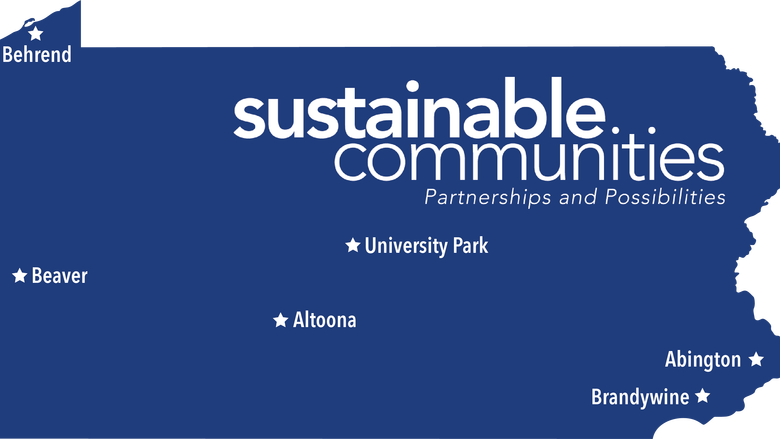Map of Sustainable Communities programs at Penn State campuses