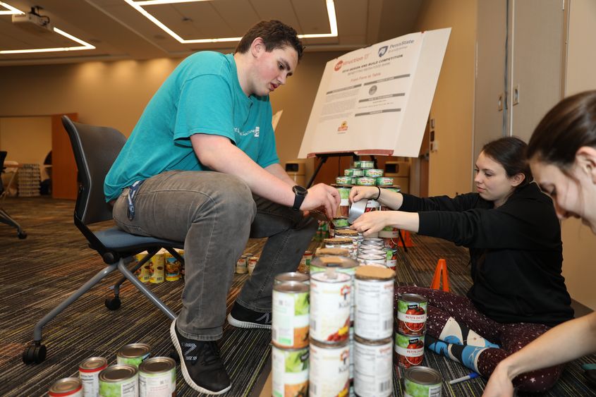 Canstruction competition at Penn State Brandywine