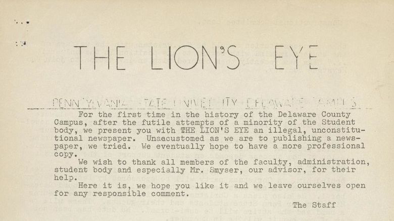 first lion's eye publication from 1967