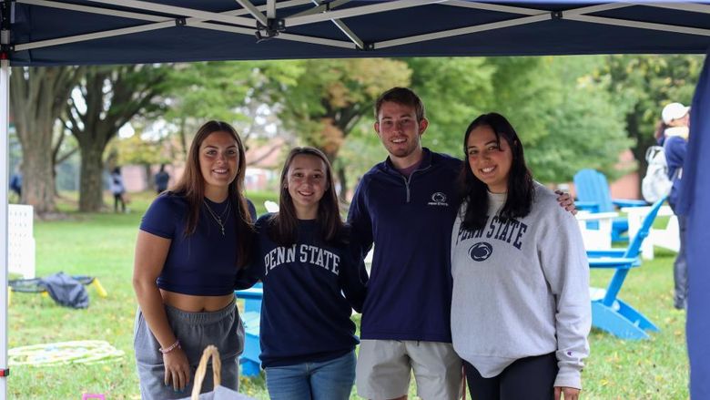 students posing for photo