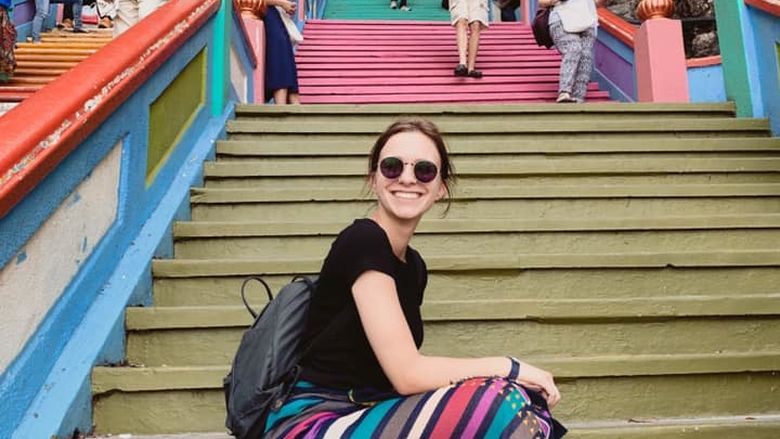 Katya Iatsenko on a recent Penn State study abroad trip. 