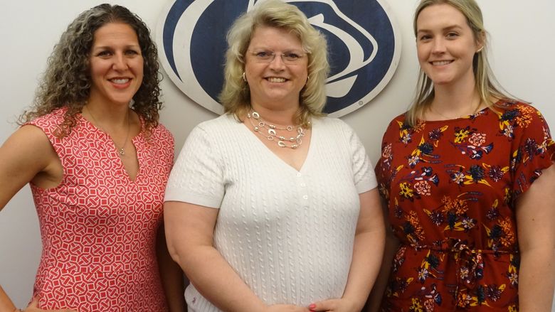 Penn State Brandywine's new alumni society board members Meaghan Daly, Kristine Dick and Kristen Falcone.