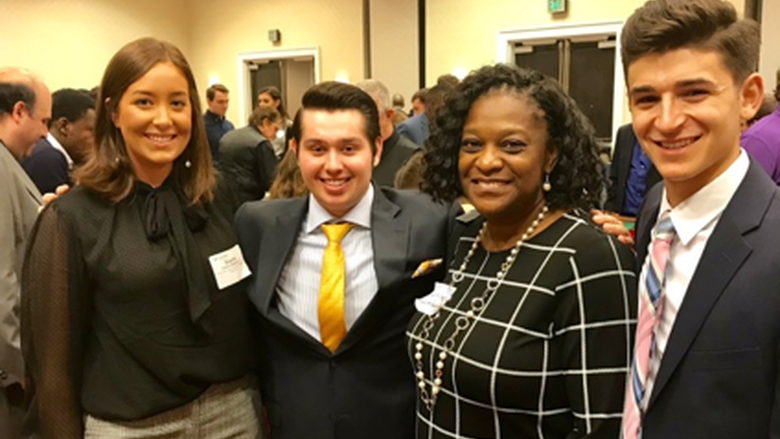 Members of Brandywine’s Accounting Club at a networking event. 