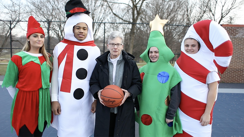 Penn State Brandywine students in holiday costumes. 